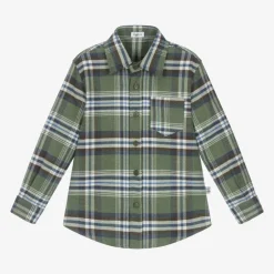 Il Gufo Boys Green Check Cotton Shirt Discount