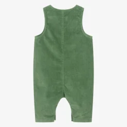 Petit Bateau Boys Green Corduroy Dungarees New