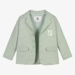 Beatrice amp; George Boys Green Cotton & Linen Shorts Suit Best