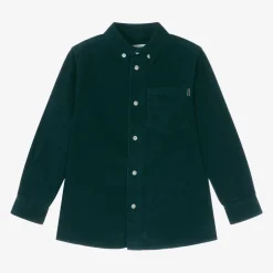 Molo Boys Green Cotton Corduroy Shirt PonderosaPine Hot