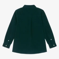 Molo Boys Green Cotton Corduroy Shirt PonderosaPine Hot