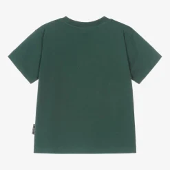 Molo Boys Green Cotton Happy Face T-Shirt Discount