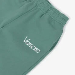 Versace Boys Green Cotton Joggers New