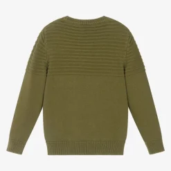 Mayoral Nukutavake Boys Green Cotton Knit Sweater Hot