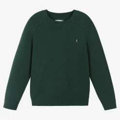Mayoral Boys Green Cotton Knit Sweater New