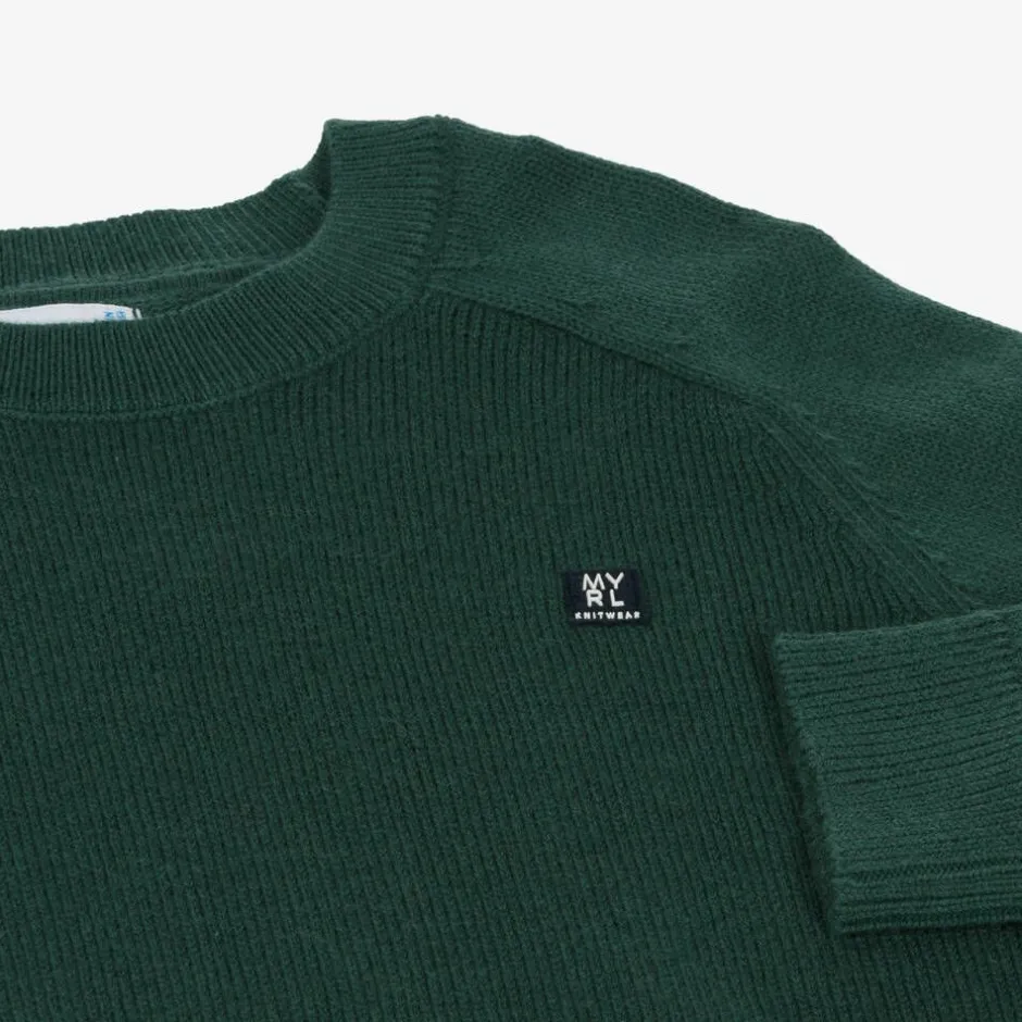 Mayoral Boys Green Cotton Knit Sweater New