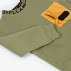 Stella McCartney Kids Boys Green Cotton Pocket Sweatshirt
