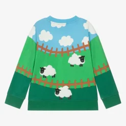 Stella McCartney Kids Boys Green Cotton Sweatshirt