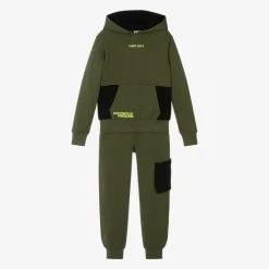 iDO Junior Boys Green Cotton Tracksuit Online