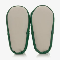 Powell Craft Boys Green Dinosaur Slipper Socks New