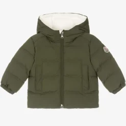 Moncler Enfant Boys Green Eric Down Puffer Jacket Sale