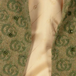 Gucci Boys Green GG Wool Coat Hot