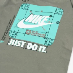 Nike Boys Green Graphic Print Cotton T-Shirt Best