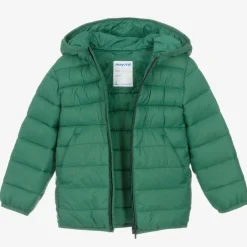 Mayoral Boys Green Hooded Puffer Jacket
