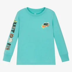 Nike Boys Green Just Do It Cotton Top Hot