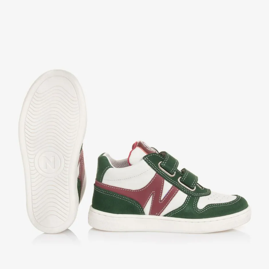 Naturino Boys Green Leather Velcro Trainers Best