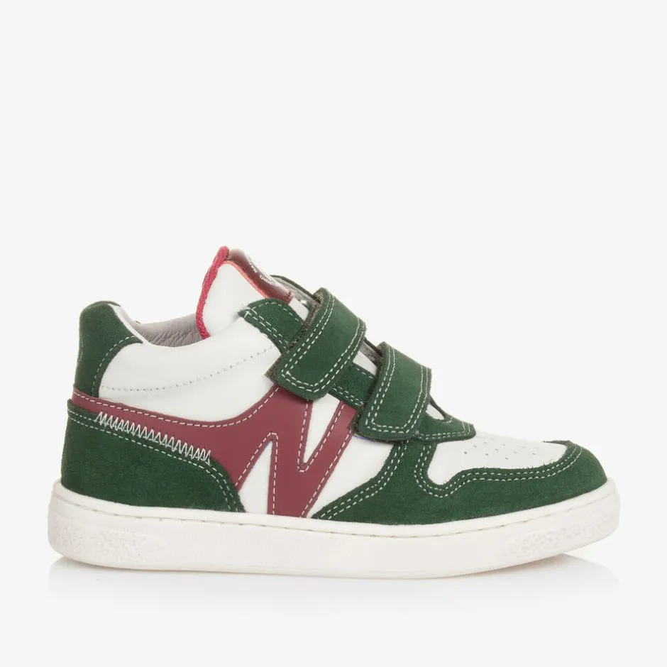 Naturino Boys Green Leather Velcro Trainers Best