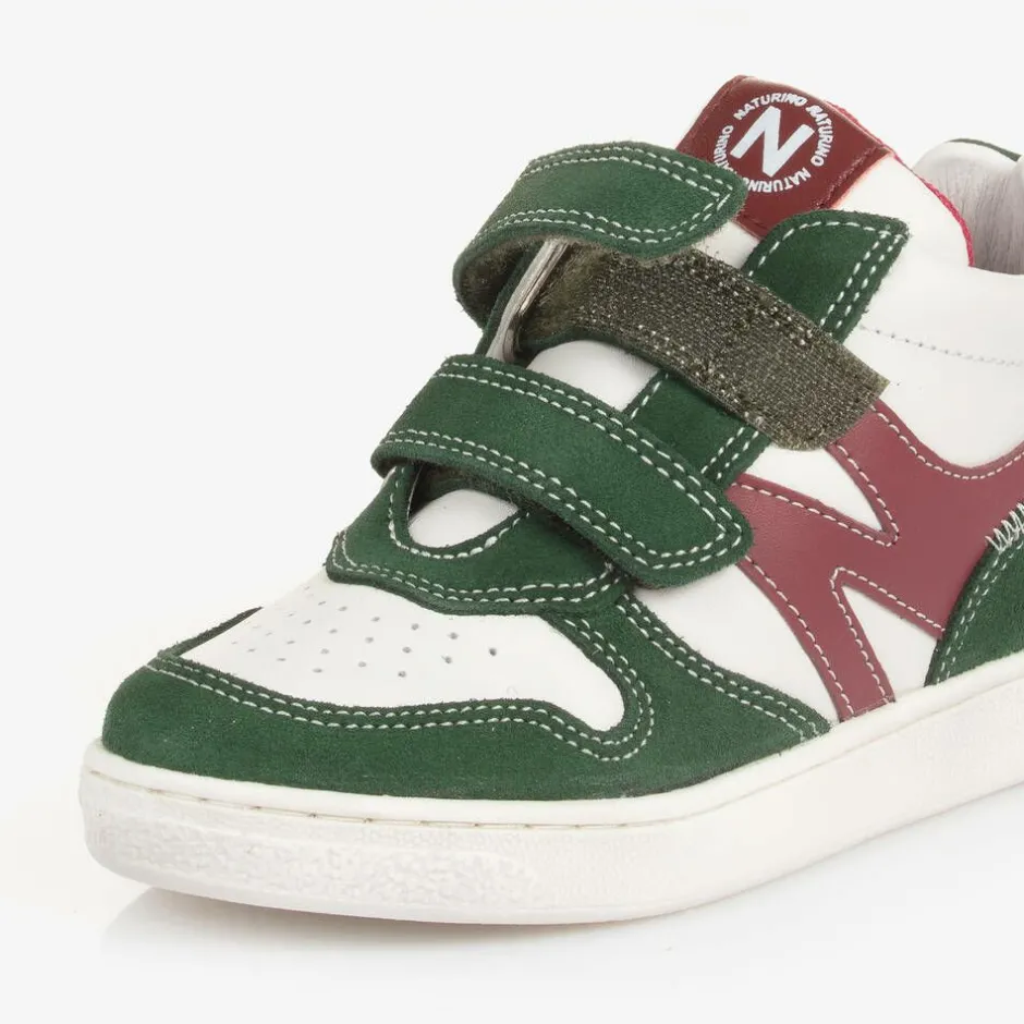 Naturino Boys Green Leather Velcro Trainers Best