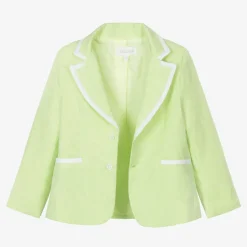 Patachou Boys Green Linen Shorts Suit Best