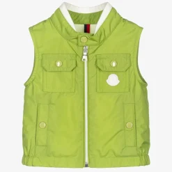 Moncler Enfant Boys Green Logo Gilet Sale