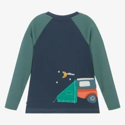 Frugi Boys Green Organic Cotton Camping Top Online