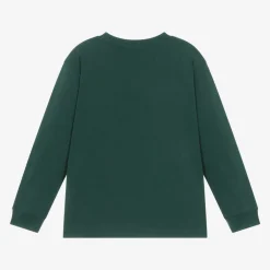 Molo Boys Green Organic Cotton Astronaut Top Discount