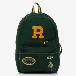 Ralph Lauren Boys Green Polo Bear Backpack (44cm) Hot