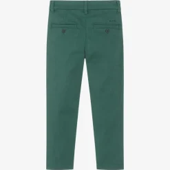 Mayoral Boys Green Slim Fit Chino Trousers New