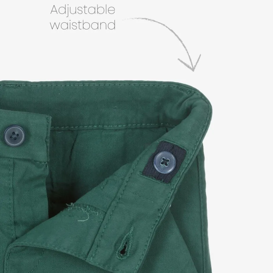 Mayoral Boys Green Slim Fit Chino Trousers New