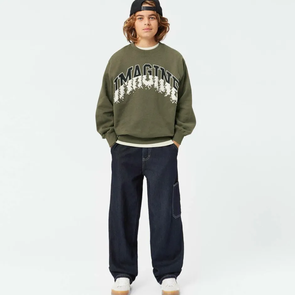 Molo Boys Green Slogan Sweatshirt Growth Best