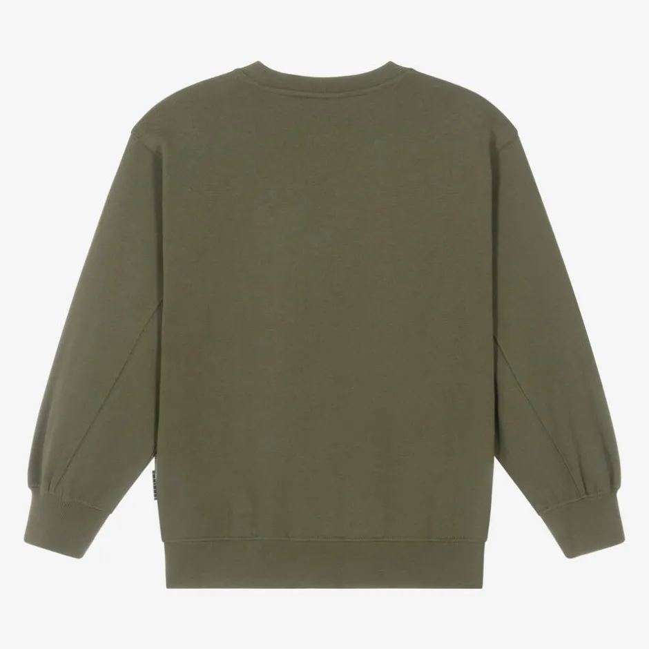 Molo Boys Green Slogan Sweatshirt Growth Best