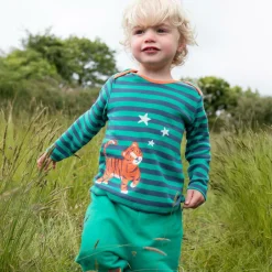 Frugi Boys Green Striped Cotton Tiger Top Online