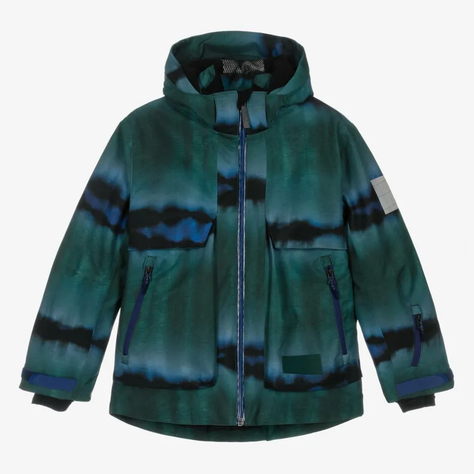 Molo Boys Green Tie-Dye Ski Jacket Hot