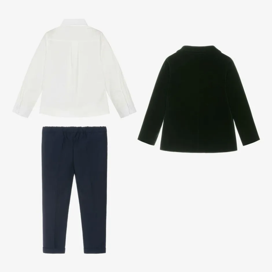 Andreeatex Boys Green Velvet Suit Hot