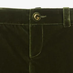 Gucci Boys Green Velvet Trousers Sale