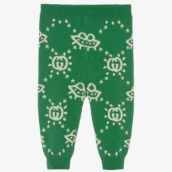 Gucci Boys Green Wool Interlocking G Trousers Clearance