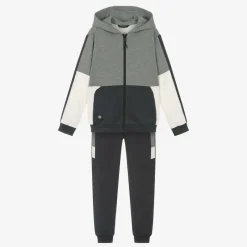Mayoral Nukutavake Boys Grey & Blue Jersey Tracksuit