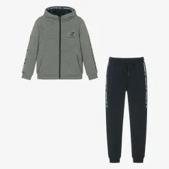 Mayoral Nukutavake Boys Grey & Blue Jersey Tracksuit Best
