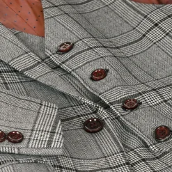 Romano Boys Grey Check Suit New