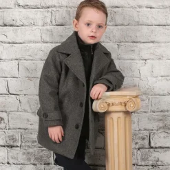 Beau KiD Boys Grey Coat & Hat Set Outlet