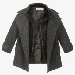 Beau KiD Boys Grey Coat & Hat Set Outlet