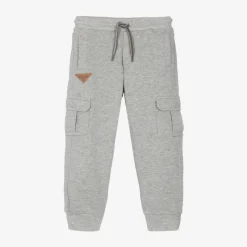 Boboli Boys Grey Cotton Cargo Joggers Online