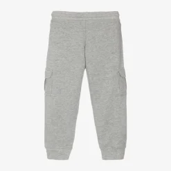 Boboli Boys Grey Cotton Cargo Joggers Online