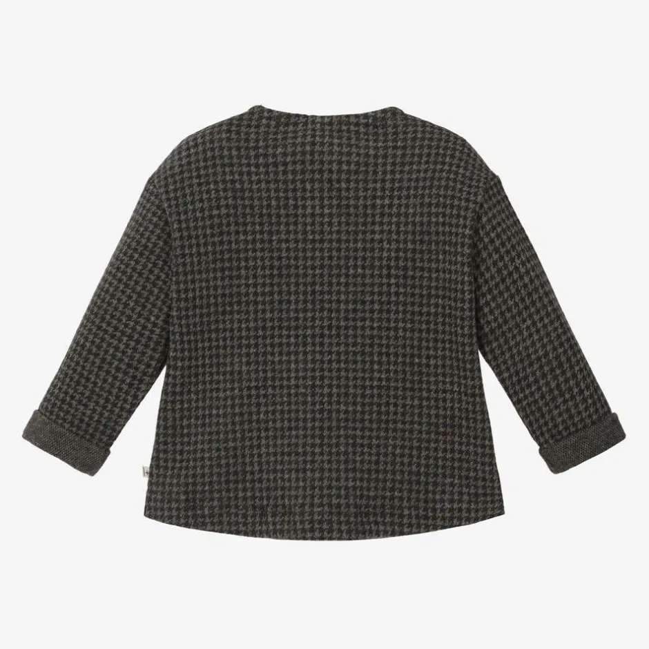 1 + in the family Boys Grey Cotton Houndstooth Top Best