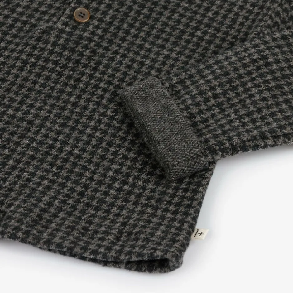 1 + in the family Boys Grey Cotton Houndstooth Top Best