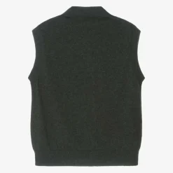 Mayoral Boys Grey Cotton Knit Waistcoat Best