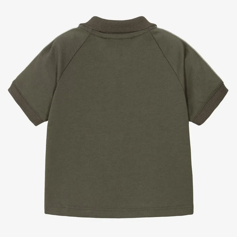 Emporio Armani Boys Grey Cotton Polo Shirt Hot