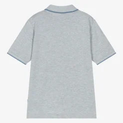 BOSS Boys Grey Cotton Polo Shirt