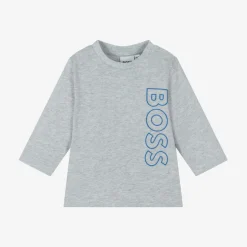BOSS Boys Grey Cotton Top Sale