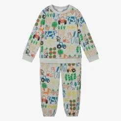 Stella McCartney Kids Boys Grey Cotton Tracksuit Clearance